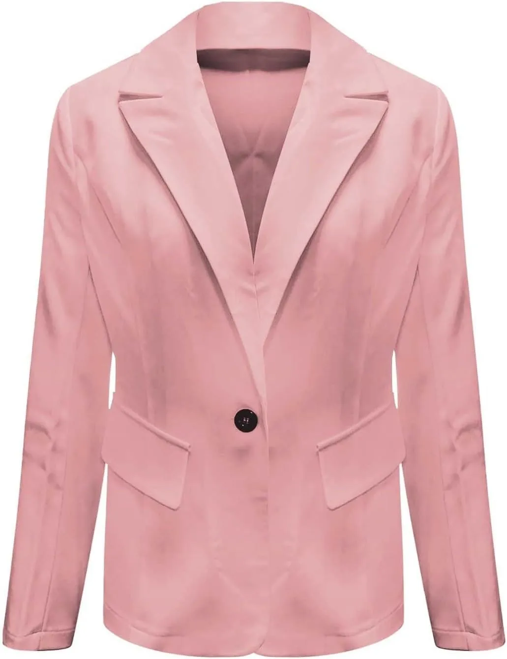 Women's Blazers Casual Lightweight Work Office Blazer Button Long Sleeve Blazers Open Front Cardigan Suit Jacket