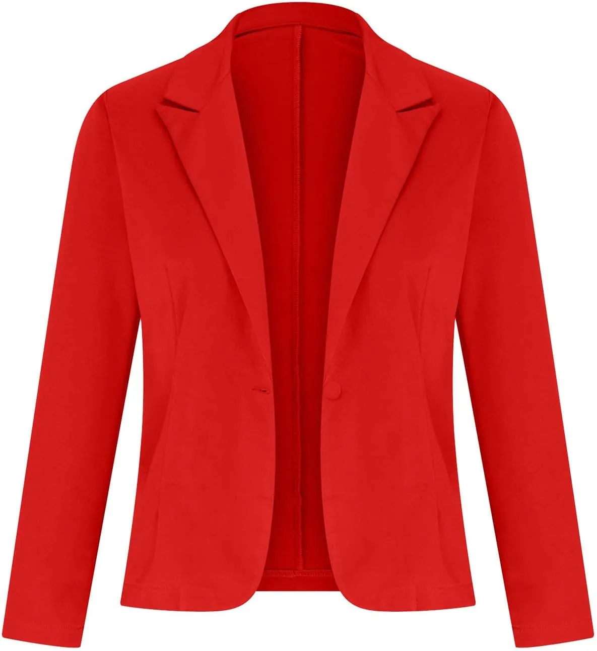 Womens Casual Dressy Blazer Jackets Long Sleeve Button Lapel Collar Cardigan Formal Business Work Office Suit Coat