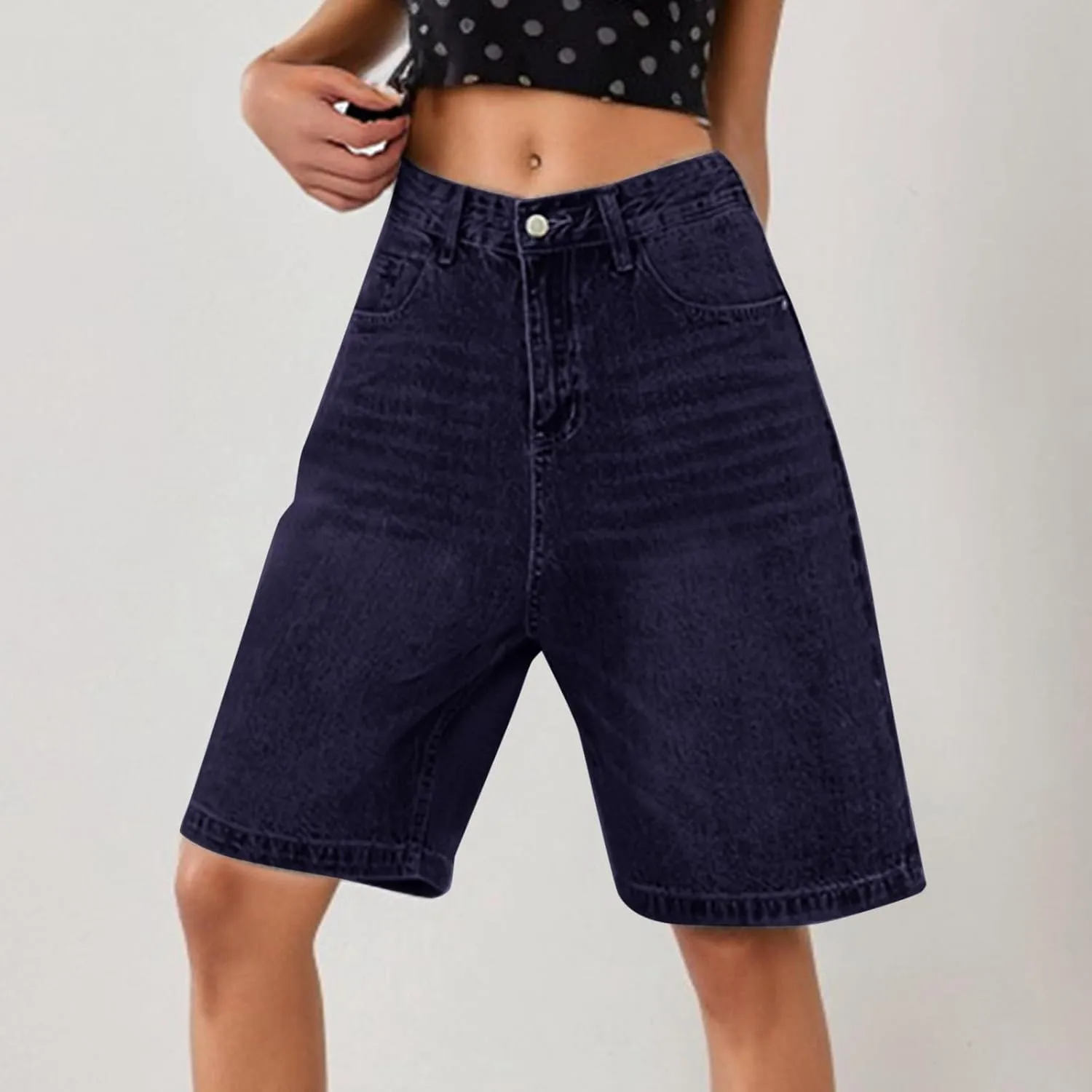 Womens Jean Shorts Denim Summer Clothes Y2K Cute Outfits Casual High Waisted Straight Leg Hiking Vacation Outfits