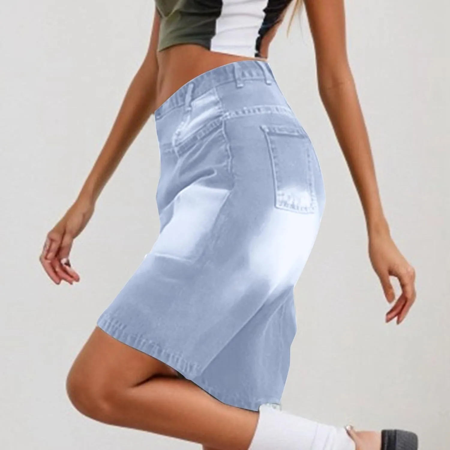 Womens Jean Shorts Denim Summer Clothes Y2K Cute Outfits Casual High Waisted Straight Leg Hiking Vacation Outfits