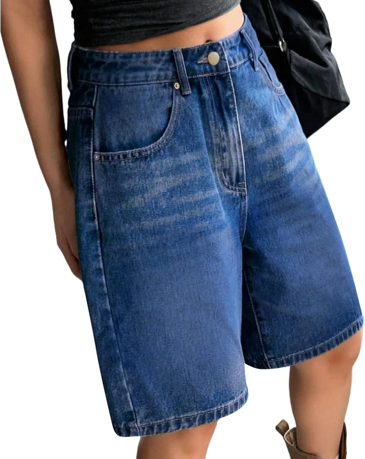 Womens Jean Shorts Denim Summer Clothes Y2K Cute Outfits Casual High Waisted Straight Leg Hiking Vacation Outfits