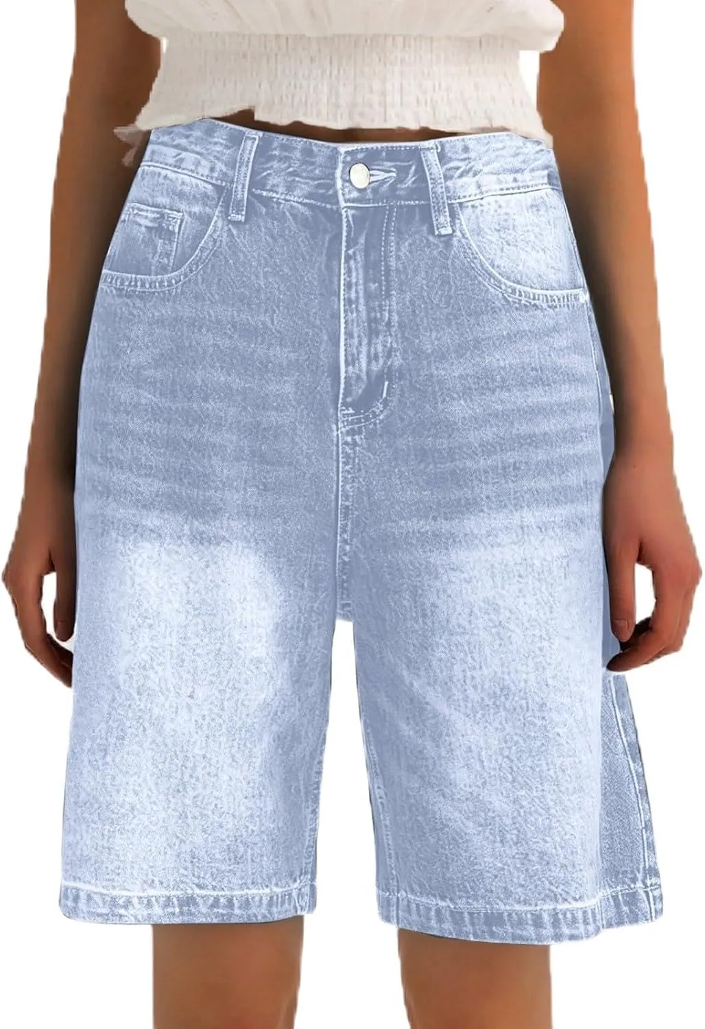 Womens Jean Shorts Denim Summer Clothes Y2K Cute Outfits Casual High Waisted Straight Leg Hiking Vacation Outfits
