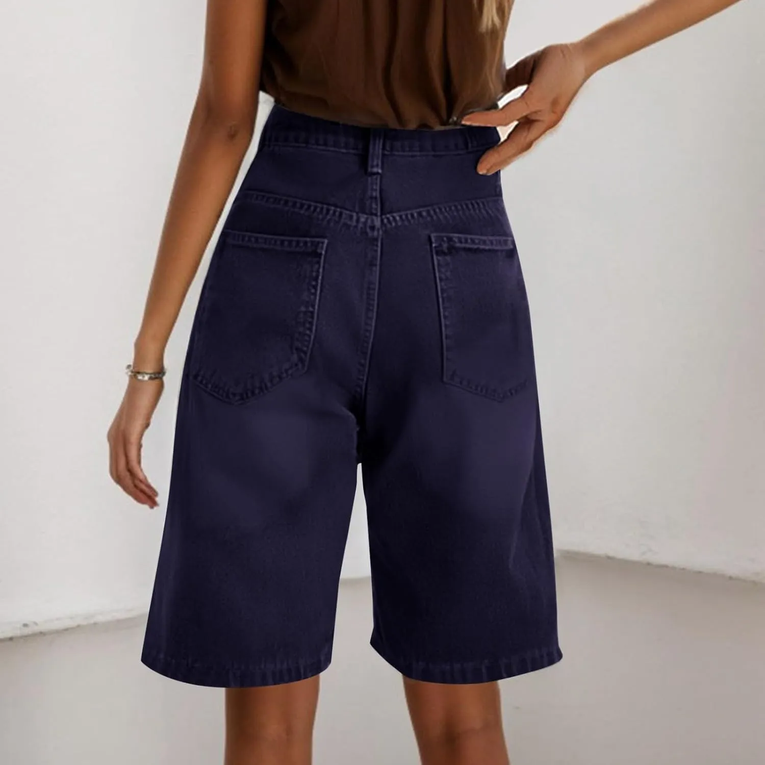 Womens Jean Shorts Denim Summer Clothes Y2K Cute Outfits Casual High Waisted Straight Leg Hiking Vacation Outfits