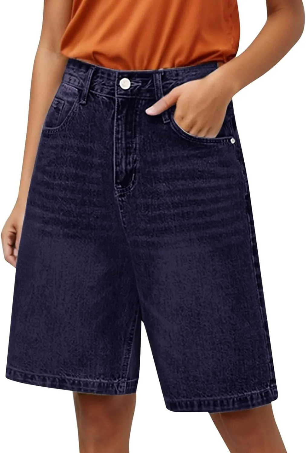 Womens Jean Shorts Denim Summer Clothes Y2K Cute Outfits Casual High Waisted Straight Leg Hiking Vacation Outfits