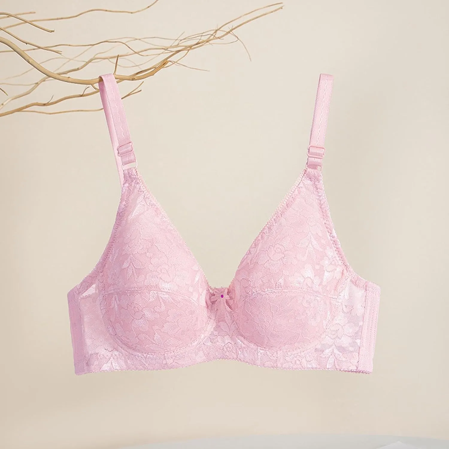 Women's Lingerie Sexy Lace Bra Push Up Effect Plus Size Bras Outfits Sheer Balconette Underwire Unlined Bralettes