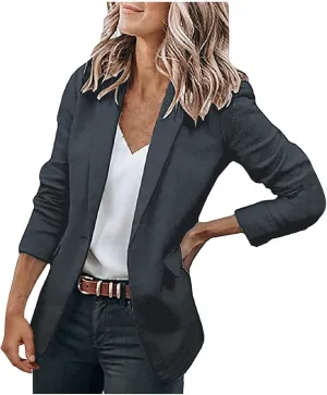 Women's Oversized Blazers Lapel Open Front Long Sleeve Work Office Suit Jacket Coat Blazers & Suit Jackets
