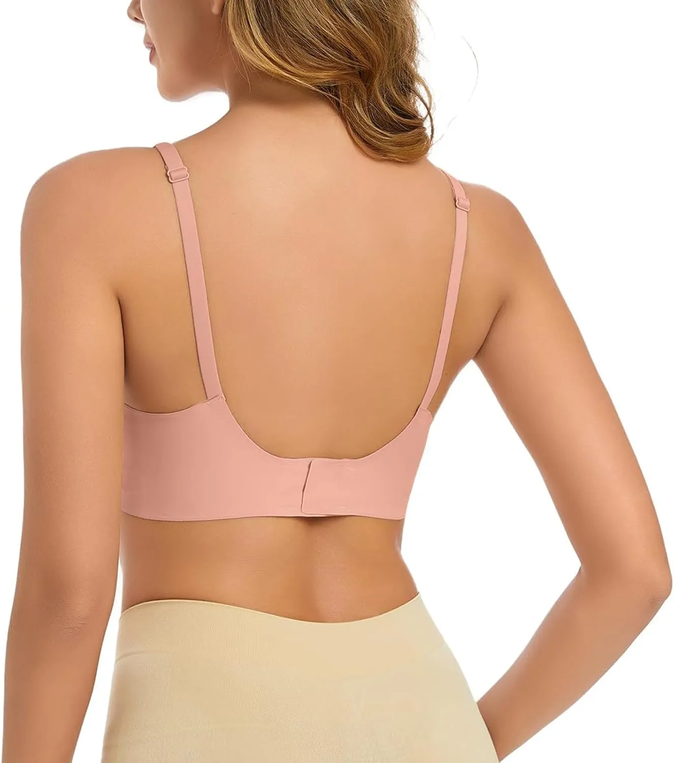 Womens Push Up Bra Comfort Padded No Underwire Bra Full Coverage Bra Lift Up Add One Cup Stretchable Straps Bra