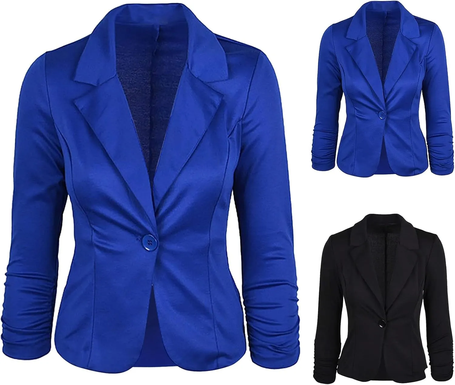 Women's Summer Blazer Button Long Sleeve Lapel Dressy Casual Business Comfortable Comfort Fit Stylish Suit Jackets
