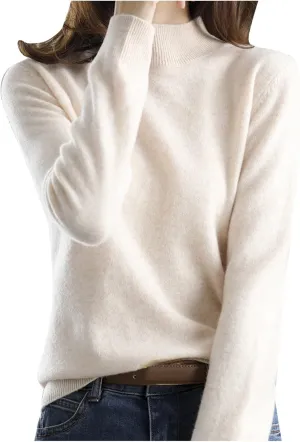 Womens Turtleneck Long Sleeve Ribbed Pullover Sweater Long Sleeves Tops Midweight Thermal Underwear Blouse