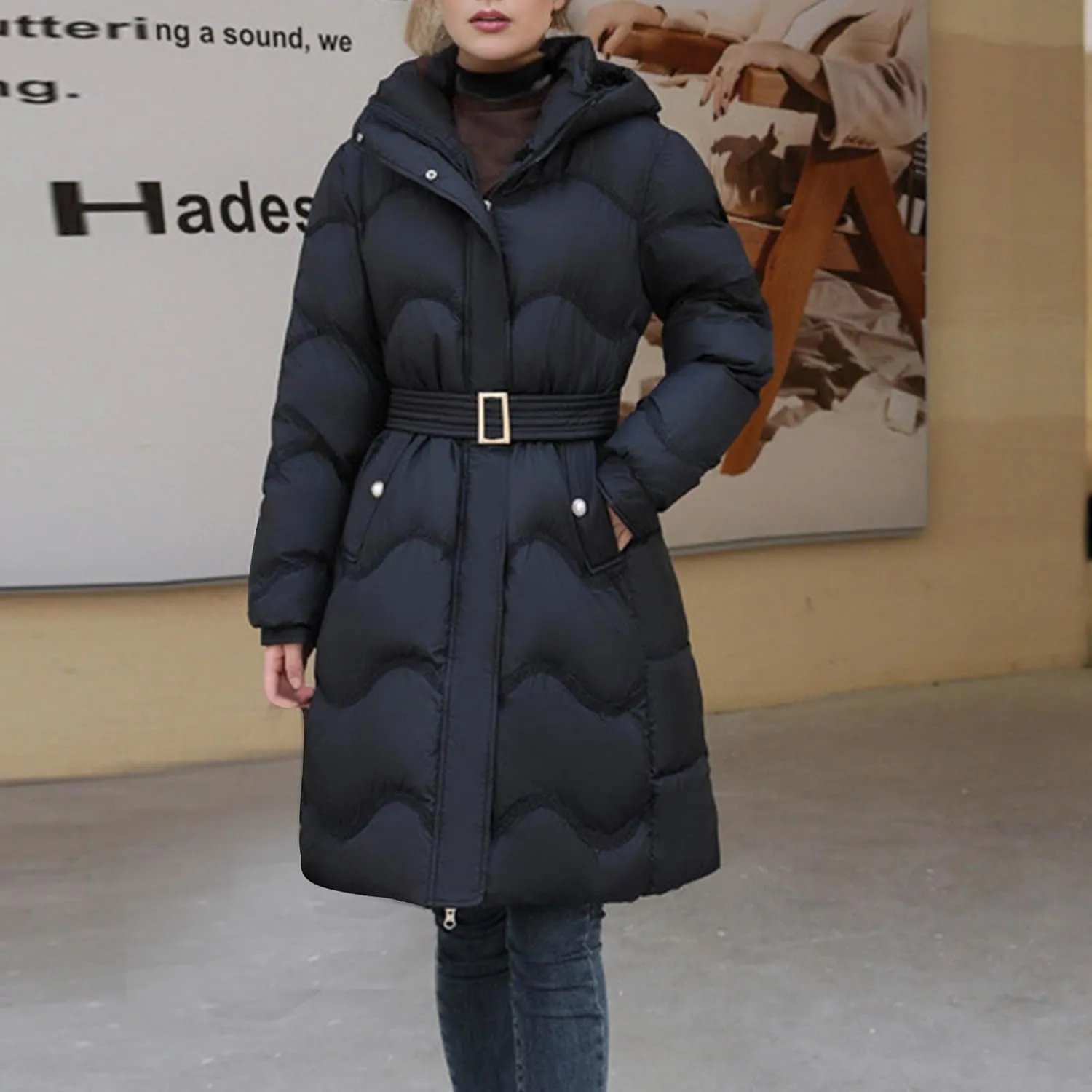 Women's Winter Coats Plus Size Long Puffer Jackets Thicken Quilted Lightweight Jackets Down Jackets Parkas Outerwear