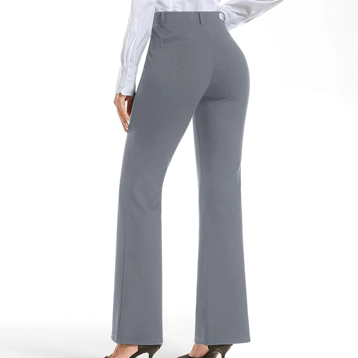 Womens Work Pants Business Casual Dress Pants Bootcut Trousers Pants with Pockets Ladies High Waisted Pants