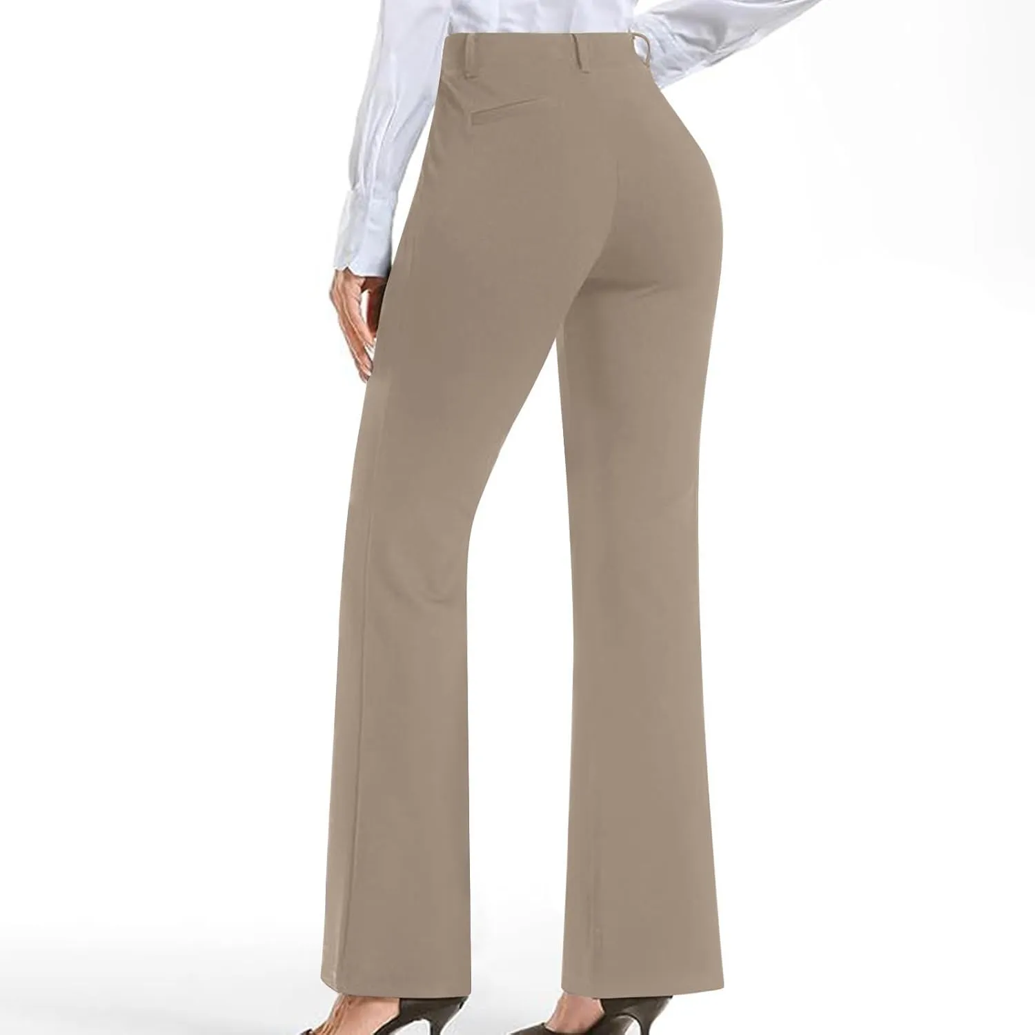 Womens Work Pants Business Casual Dress Pants Bootcut Trousers Pants with Pockets Ladies High Waisted Pants
