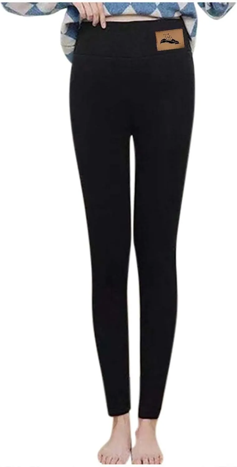 Womens Workout Leggings Tummy Control Fleece Lined Leggings Compression Pants High Waisted Leggings Thick Winter Pants