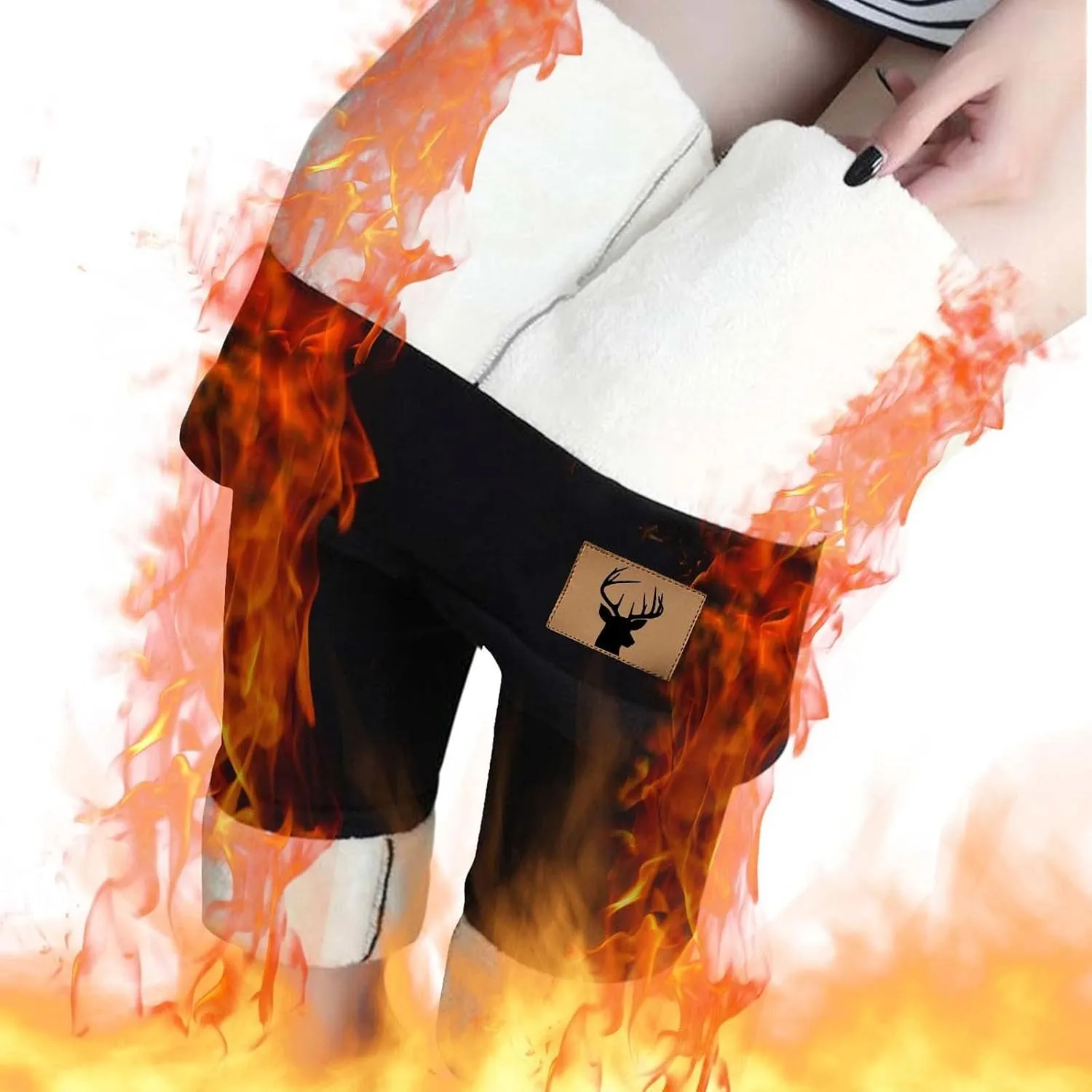 Womens Workout Leggings Tummy Control Fleece Lined Leggings Compression Pants High Waisted Leggings Thick Winter Pants
