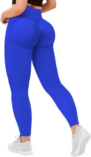 Womens Workout Scrunch Leggings High Waisted Booty Butt Lifting Tights Seamless Yoga Fitness Leggings Gym Yoga Pants