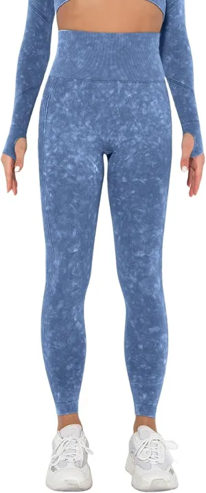 Womens Yoga Leggings High Waist Butt Lifting Seamless Tights Tummy Soft Workout Gym Booty Outdoor Activewear Pants