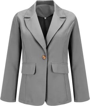 Work Blazers for Women Long Sleeve Open Front Fall Casual Blazers Jacket Lightweight Work Office Suit