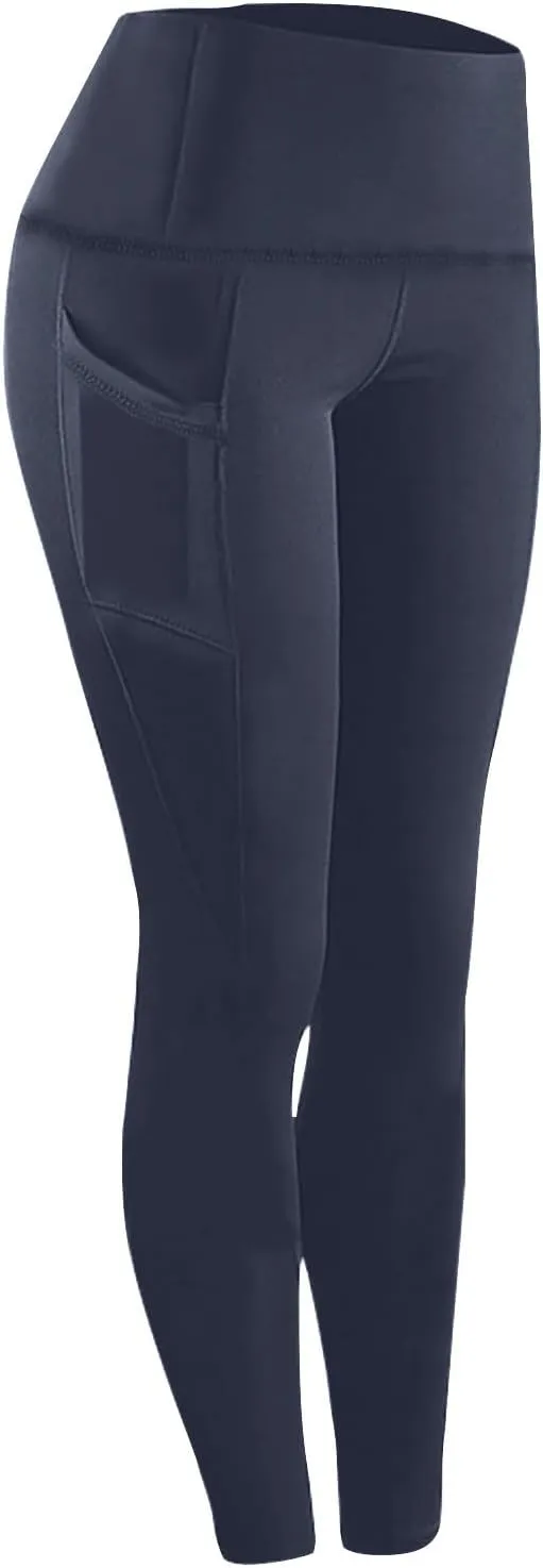 Workout Leggings for Women Tummy Control Leggings High Waist Yoga Pants with Pockets Running Yoga Leggings Pants