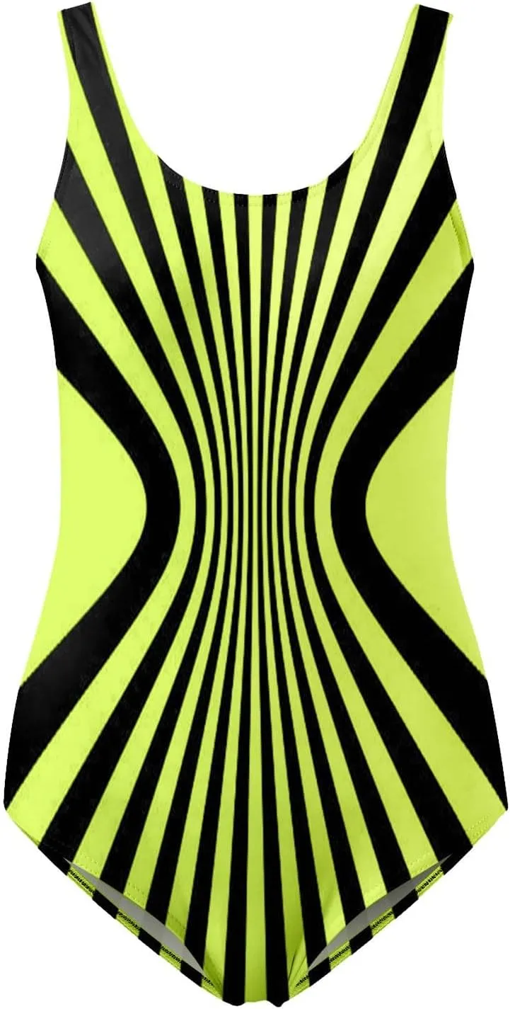 XRCQCAD Women's One Piece Swimsuits Tummy Control Monokini High Waisted Bathing Suit Plus Size Backless Swimwear