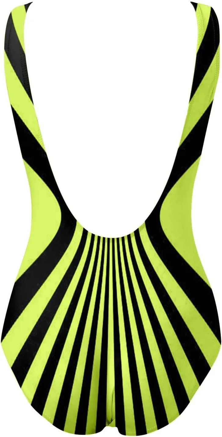 XRCQCAD Women's One Piece Swimsuits Tummy Control Monokini High Waisted Bathing Suit Plus Size Backless Swimwear