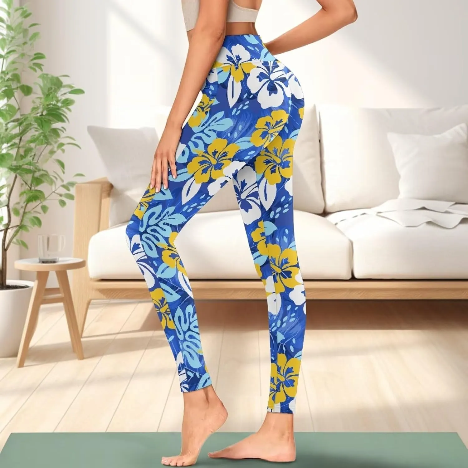 Yoga Pants Women Tummy Control Leggings High Waist Yoga Pant Compression Leggings Soft Comfy Workout Yoga Leggings