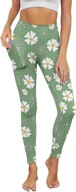 Yoga Pants Women Tummy Control Leggings High Waist Yoga Pant Compression Leggings Soft Comfy Workout Yoga Leggings
