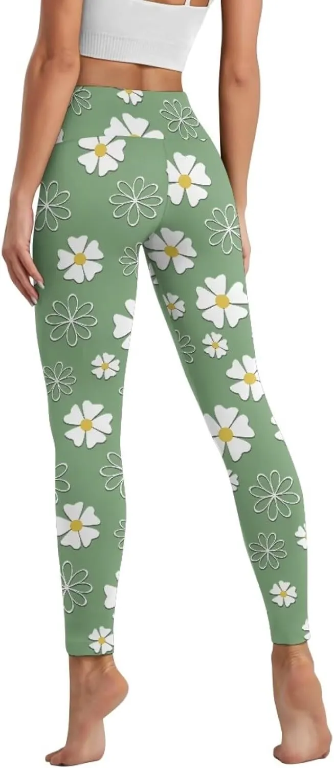 Yoga Pants Women Tummy Control Leggings High Waist Yoga Pant Compression Leggings Soft Comfy Workout Yoga Leggings
