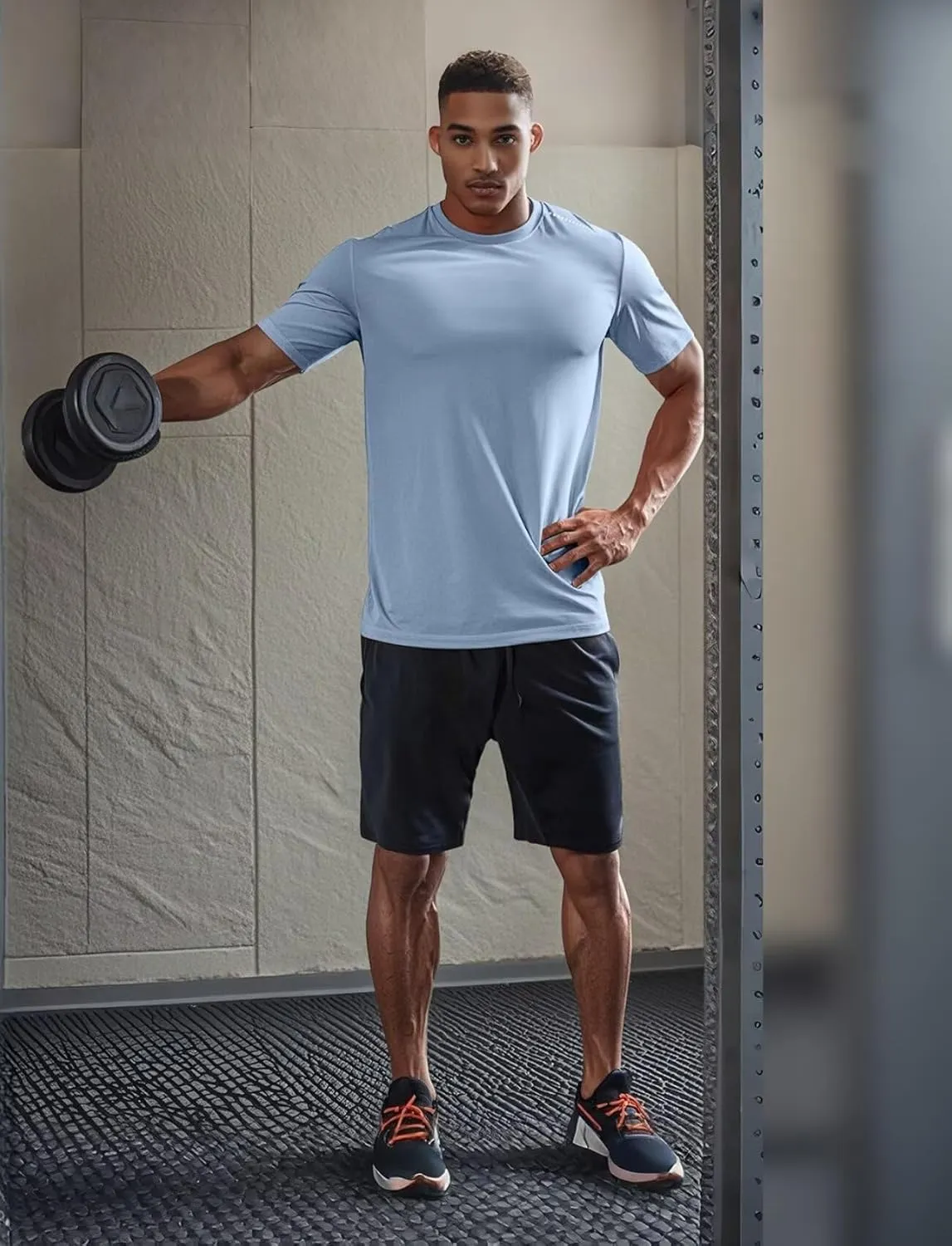 Zengjo Mens Athletic Shirts Moisture Wicking Short Sleeve Quick Dry Workout T-Shirt for Gym Running Exercise
