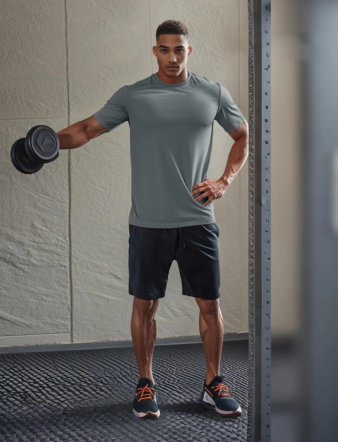 Zengjo Mens Athletic Shirts Moisture Wicking Short Sleeve Quick Dry Workout T-Shirt for Gym Running Exercise