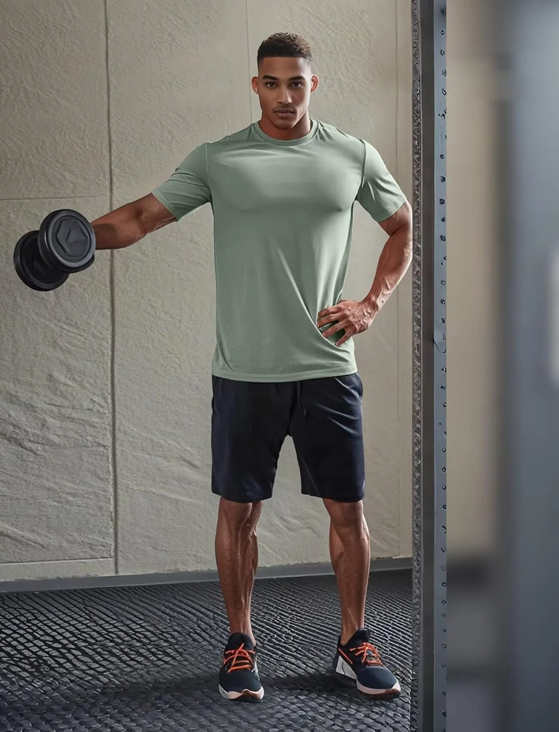 Zengjo Mens Athletic Shirts Moisture Wicking Short Sleeve Quick Dry Workout T-Shirt for Gym Running Exercise